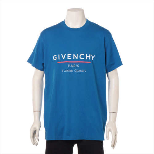 Givenchy Logo Print Cotton T-shirt Blue