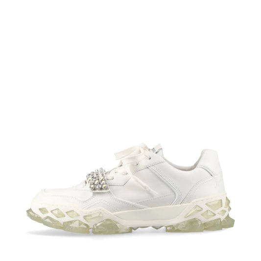 Jimmy Choo Diamond Leather Sneaker Unisex White