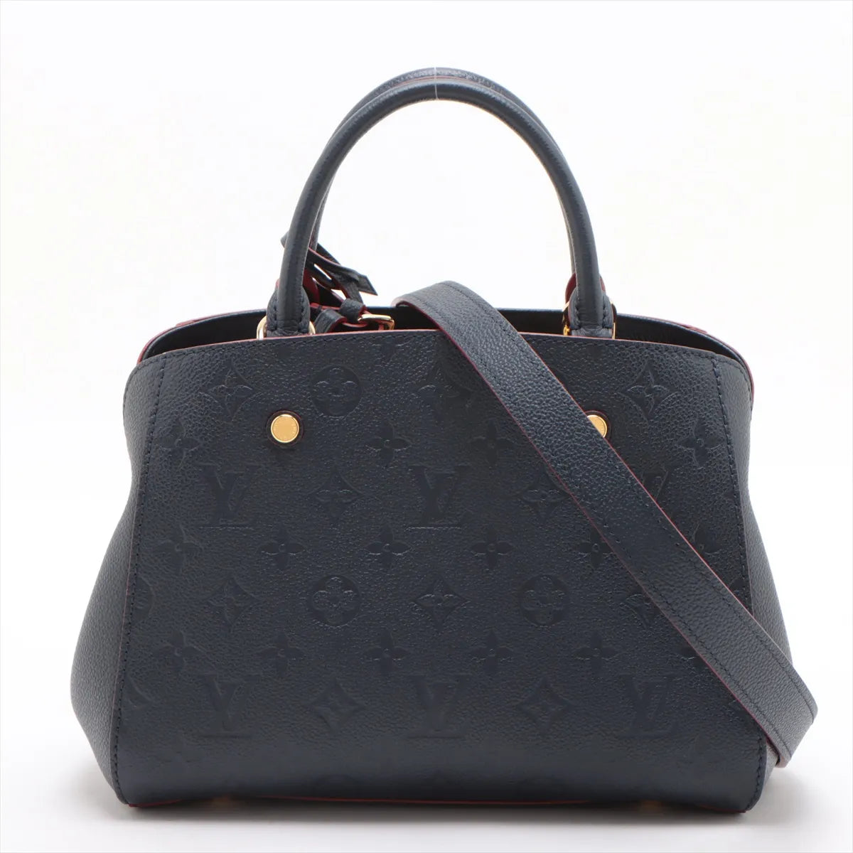 Louis Vuitton Monogram Empreinte Montaigne BB Marine Rouge