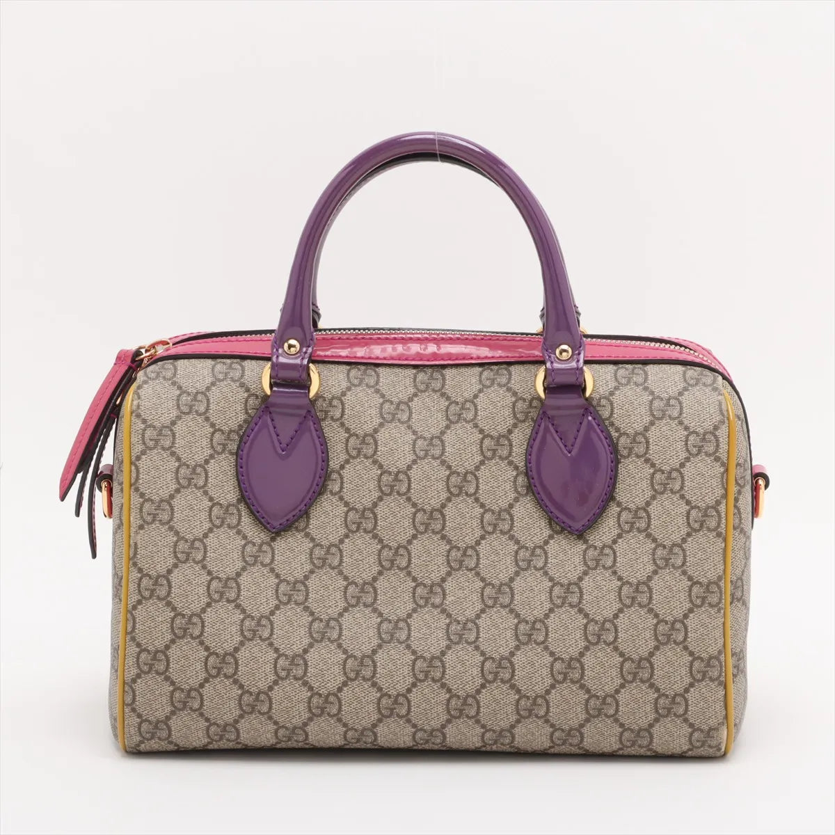 Gucci GG Supreme Patent Leather Handbag Multicolor