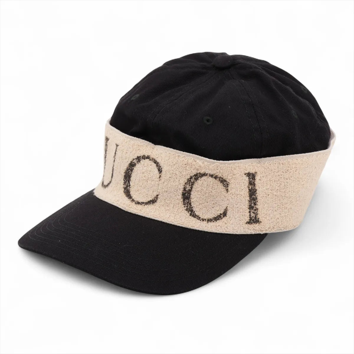 Gucci Logo Headband Cotton Cap Black