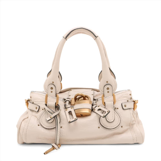 Chloe Paddington Leather Handbag Ivory