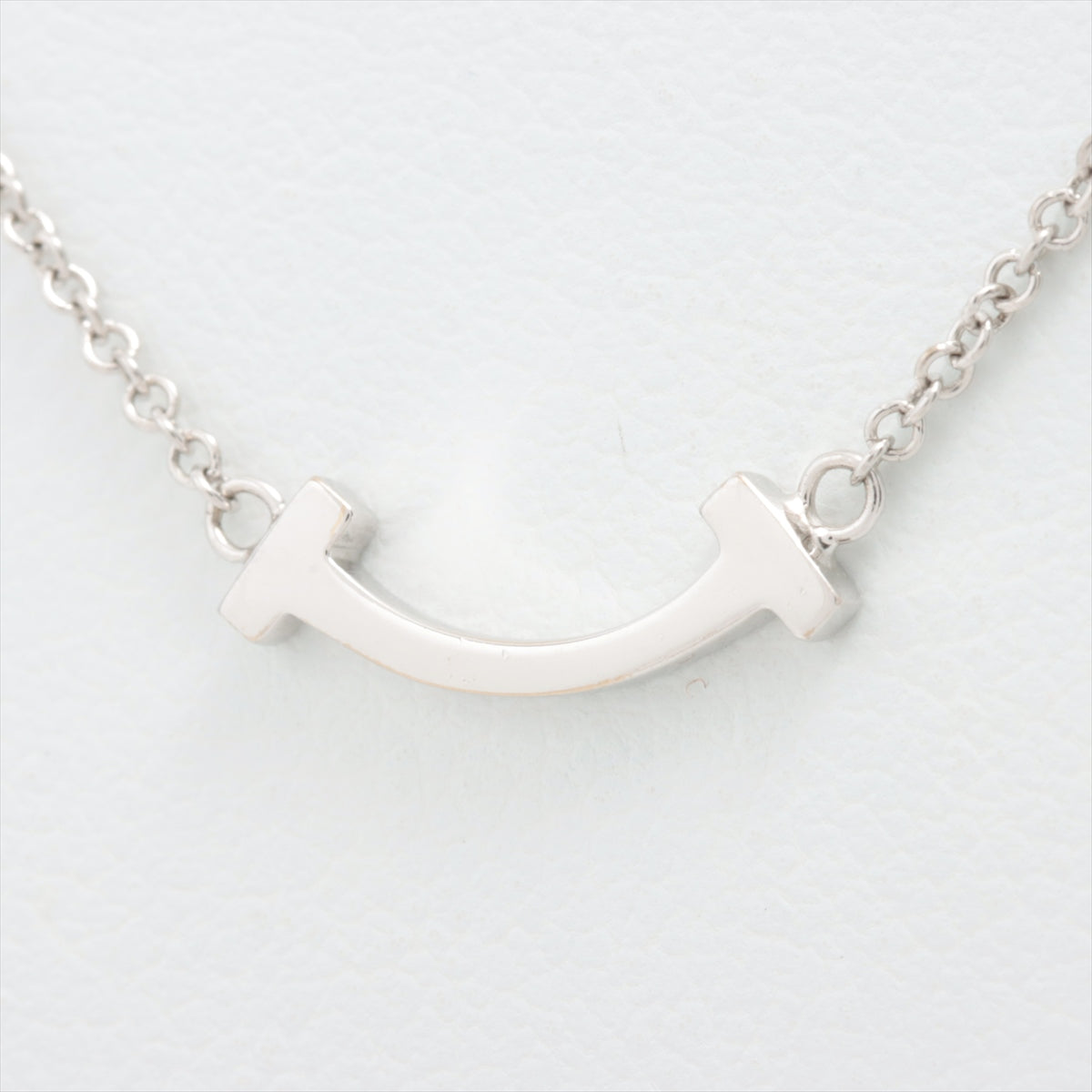 #1 Tiffany & Co. T Smile Mini Necklace White Gold