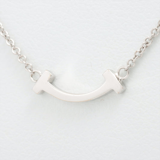 #1 Tiffany & Co. T Smile Mini Necklace White Gold