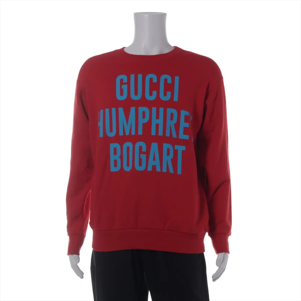 Gucci " Gucci Humphrey Bogart" Cotton Basic Knitted Sweater Red