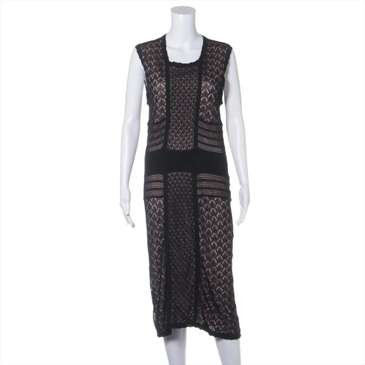 Ferragamo Cotton Rayon Knit Midi Sleeveless Dress