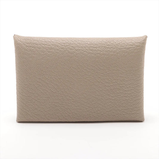 Hermès Calvi Card Holder Greige