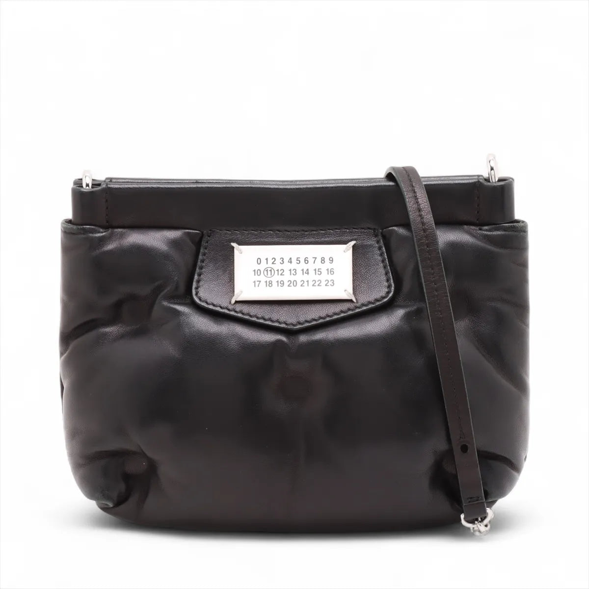 Maison Margiela Glam Slam Leather Chain Shoulder Bag Black