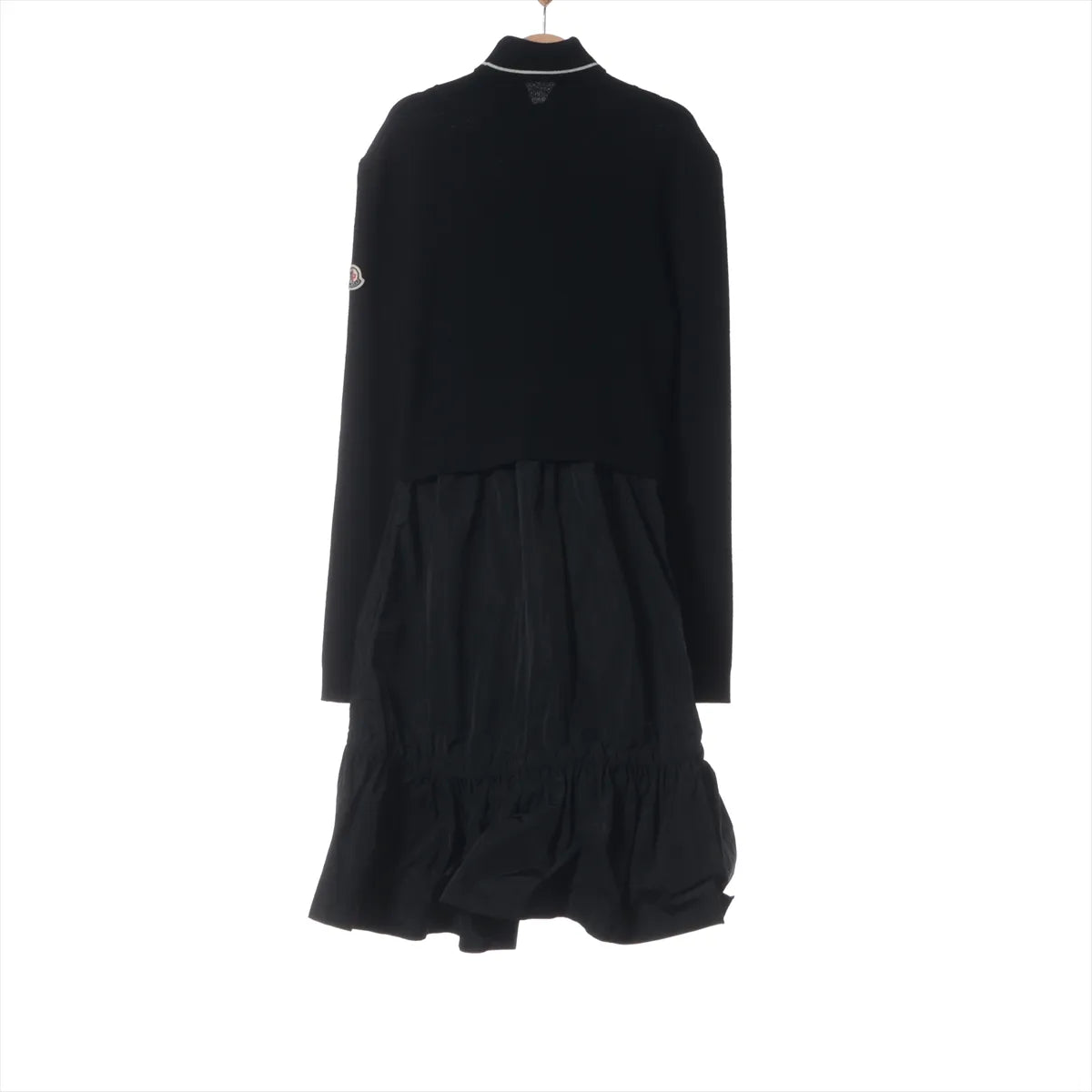 Moncler Abito Wool & Polyester Dress Black