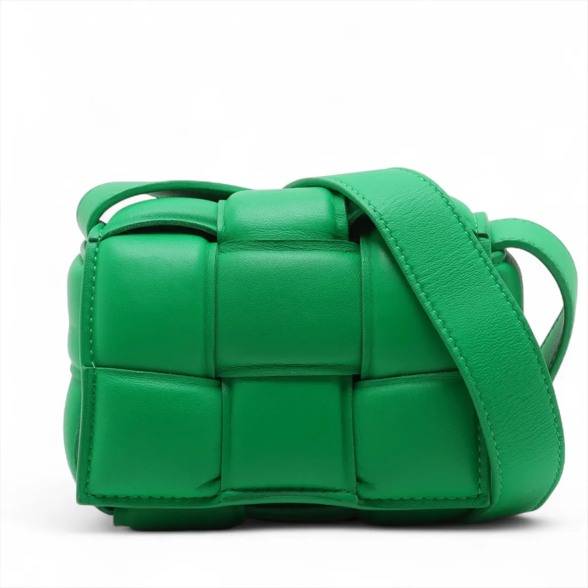 Bottega Veneta Maxi Intrecciato Candy Padded Cassette Shoulder Bag Green