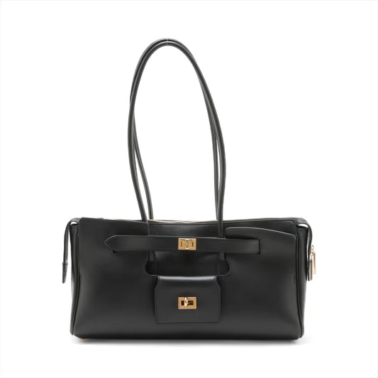 Balenciaga Bel Air Leather Shoulder Bag Black