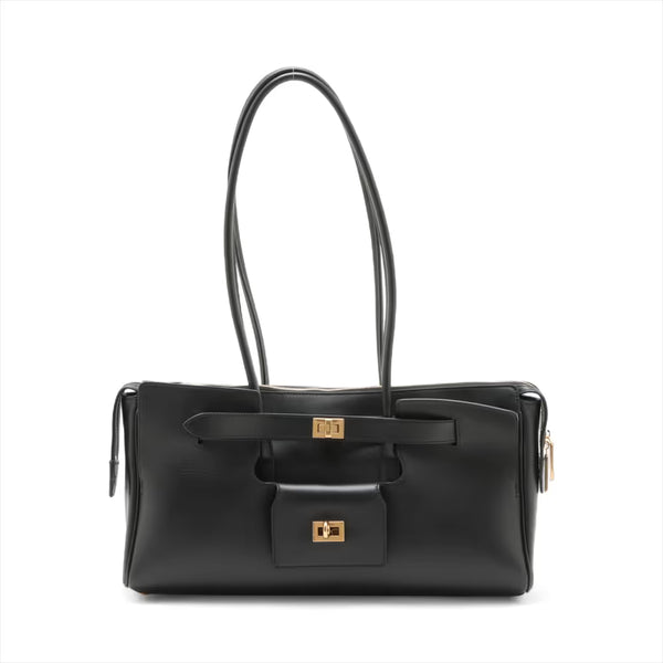 Balenciaga Bel Air Leather Shoulder Bag Black