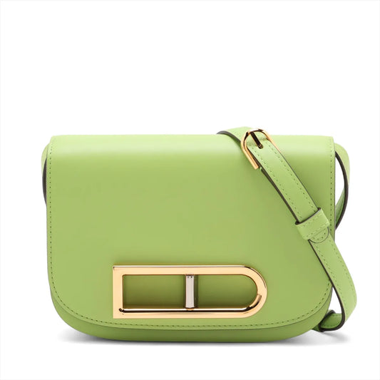 Delvaux Lingot Small Leather Shoulder Bag Green