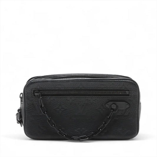 Louis Vuitton Monogram Taurillon Pochette Volga Black
