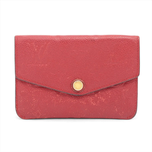 Louis Vuitton Monogram Empreinte Pochette Coin Purse Red