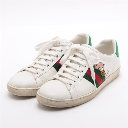 Gucci Ace Web Leather Sneaker White