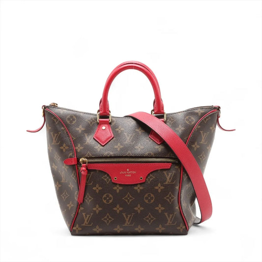 Louis Vuitton Monogram Tournelle PM Brown x Red