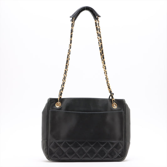 Chanel Matelasse Lambskin Chain Shoulder Bag Black