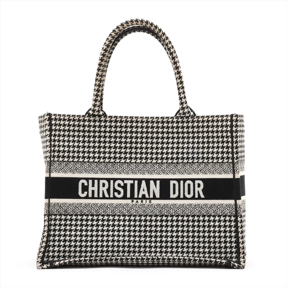 Christian Dior Medium  Canvas Book Tote Black x White