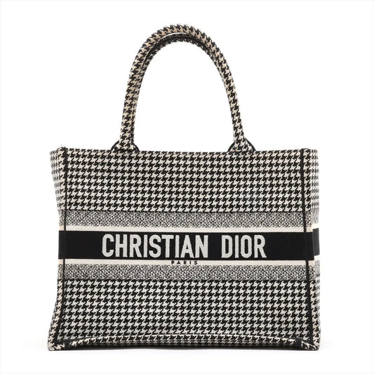 Christian Dior Medium  Canvas Book Tote Black x White