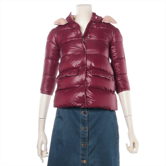 Moncler Childrens Nylon Down Jacket Red