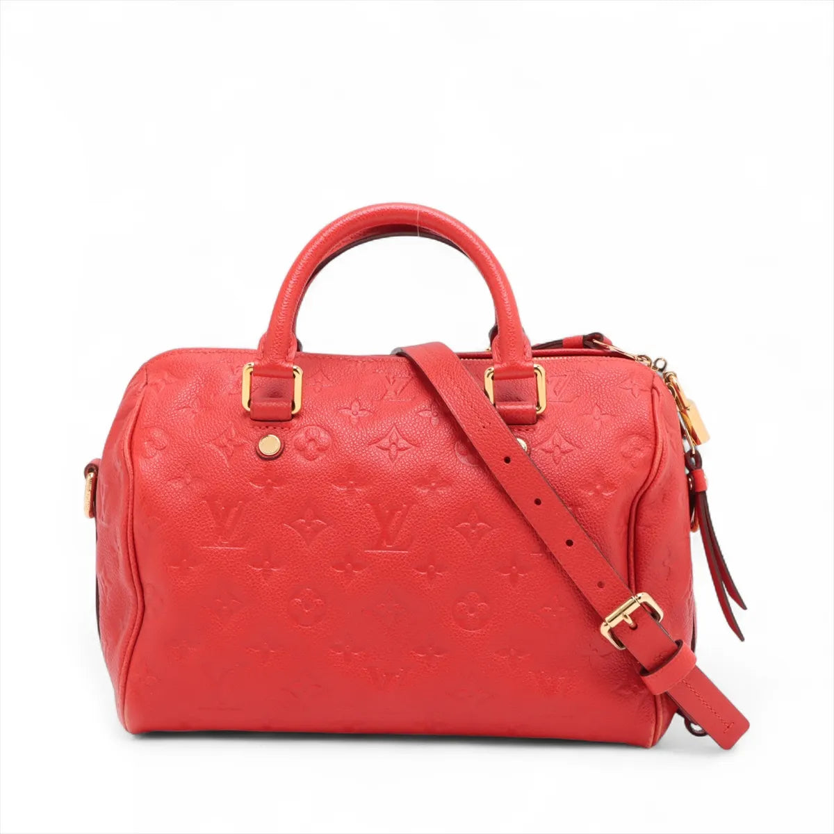 Louis Vuitton Monogram Empreinte Speedy Bandoulière 25 Red