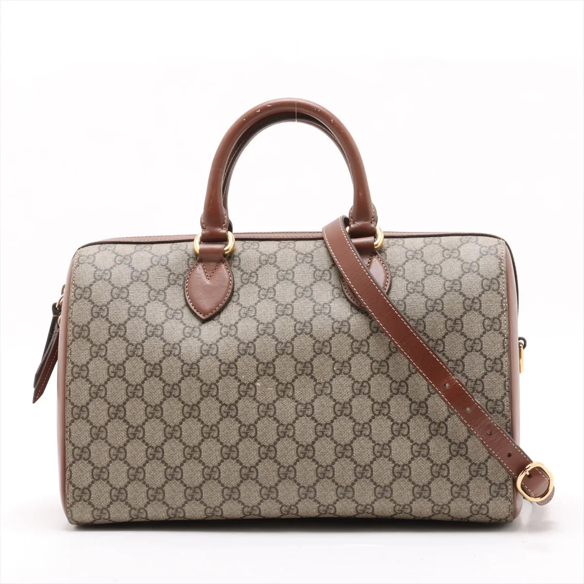 Gucci GG Supreme Two-Way Shoulder Bag Beige×Brown