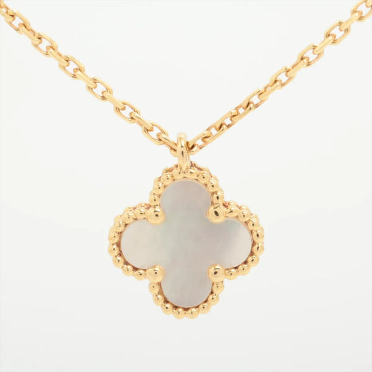 Van Cleef & Arpels Sweet Alhambra Shells Necklace Yellow Gold