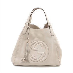 Gucci Soho Leather Shoulder Bag Ivory
