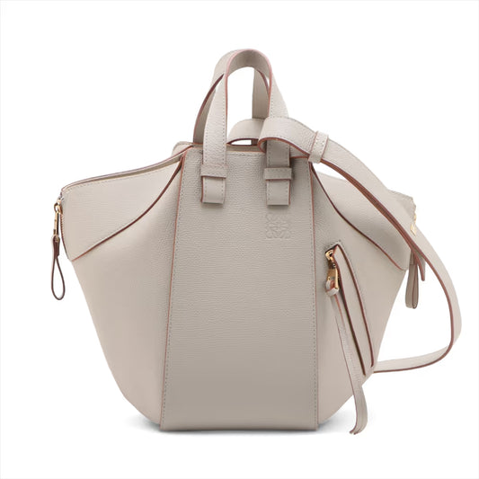 Loewe Hammock Small Leather Two-Way Handbag Beige