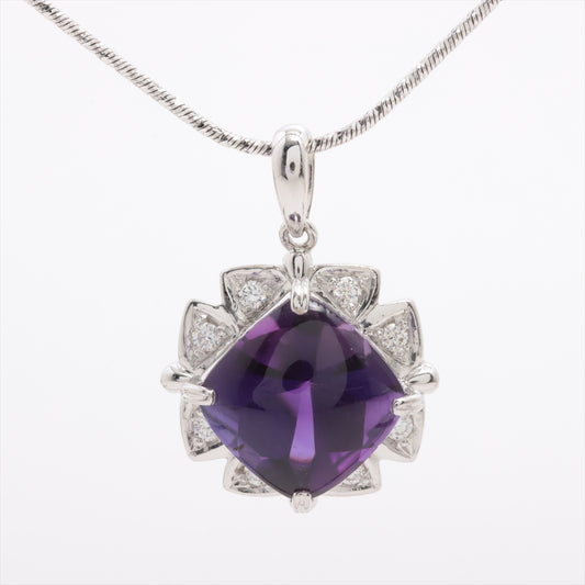 Okumura Yoshihiko Amethyst Diamond Necklace