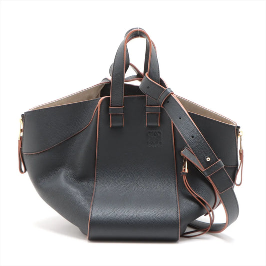 Loewe Hammock Small Leather Two-Way Handbag Black