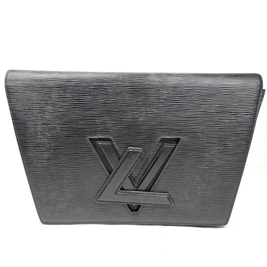 Louis Vuitton Epi Trapeze Clutch Bag Black