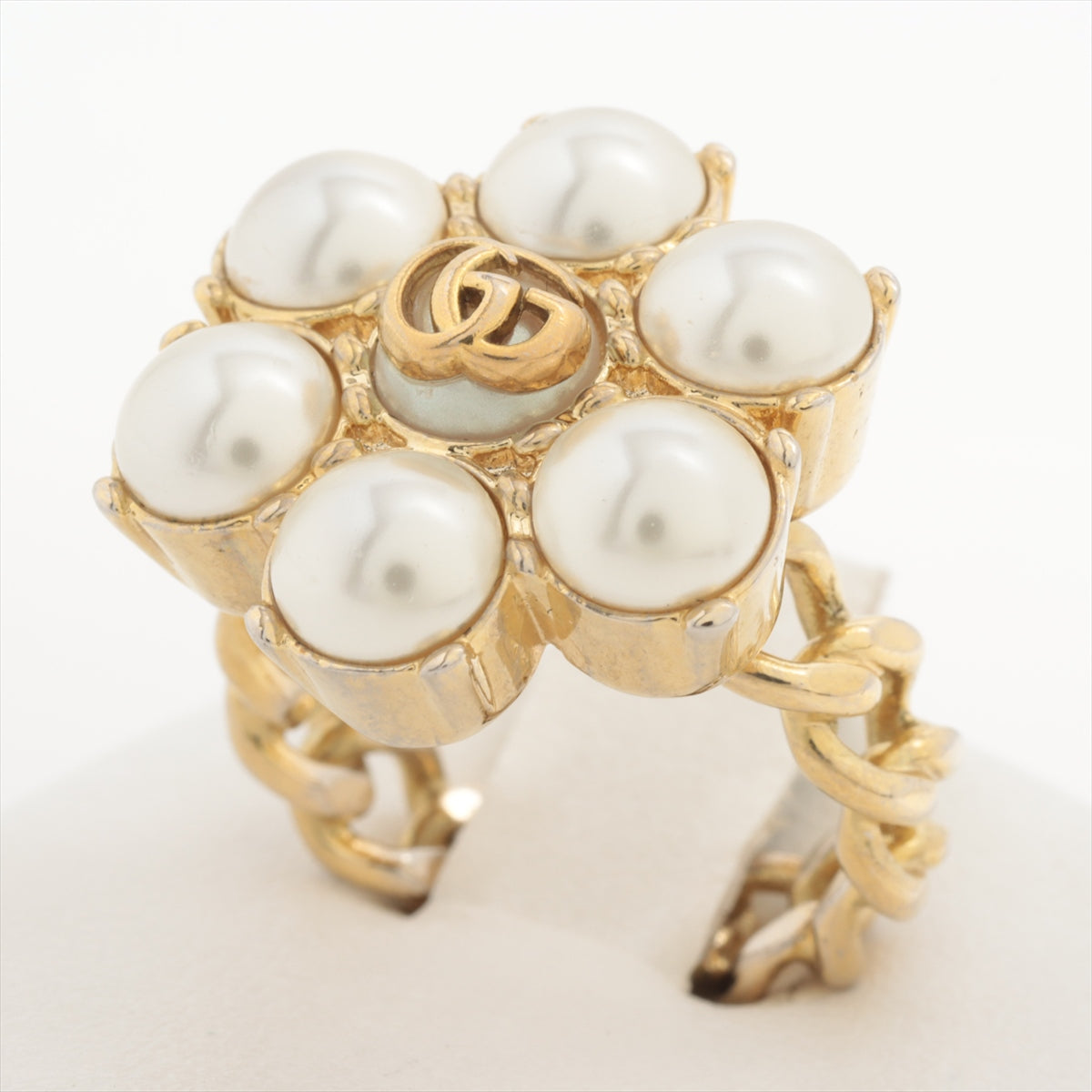 Gucci Double G Pearl Ring