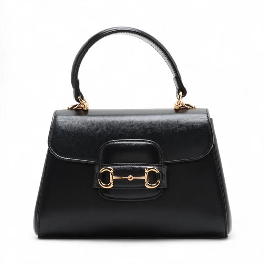 Gucci Horsebit 1955 Leather Handbag Black