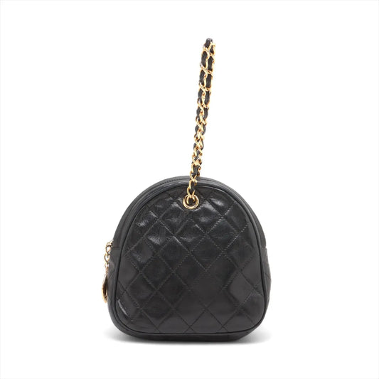 Chanel Matelasse Lambskin Chain Handbag Black