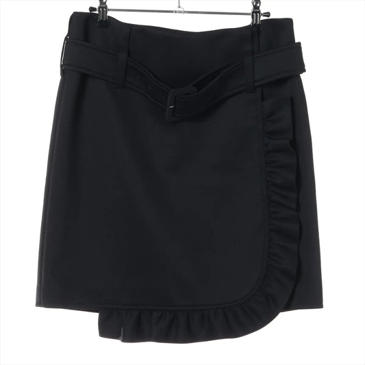 Prada Polyester Belt Skirt Black