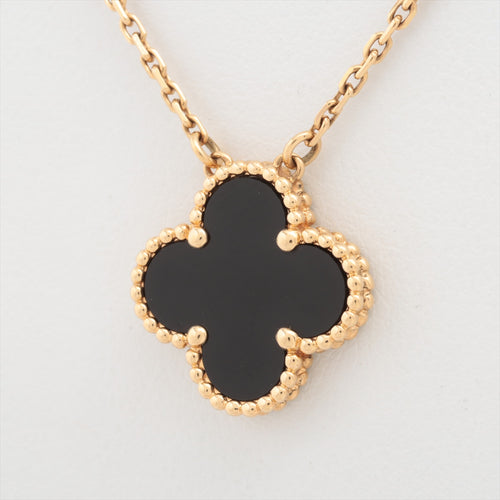 Van Cleef Arpels Vintage Alhambra Onyx Necklace Black