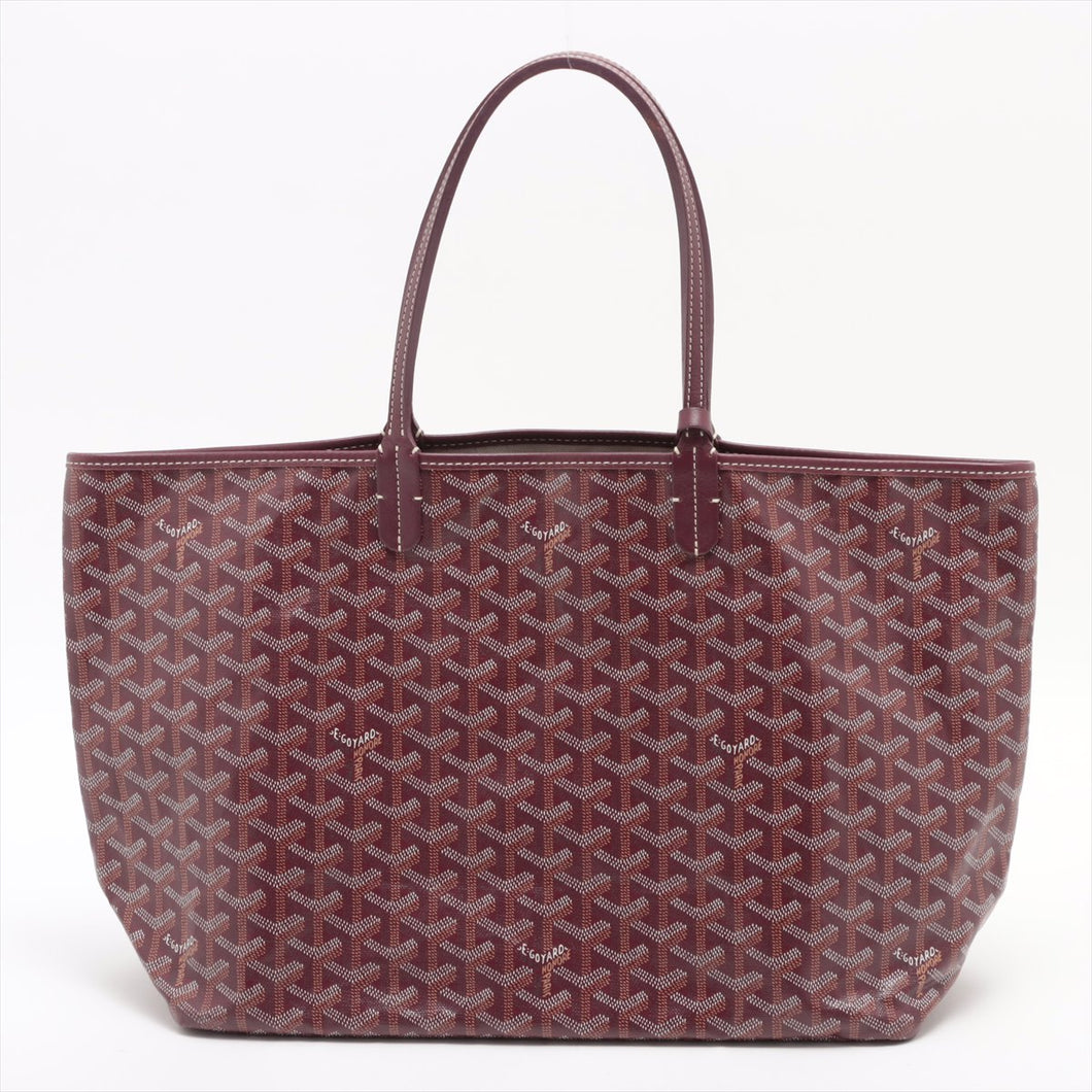Goyard Saint Louis PM Bordeaux PVC Leather Tote Bag