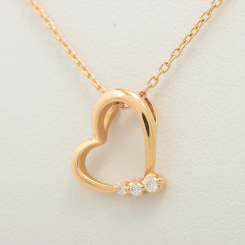 Ponte Vecchio Heart Diamond Pendant Necklace Yellow Gold