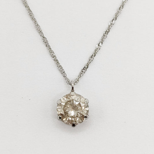 Natural Diamond 0.6ct Necklace Platinum