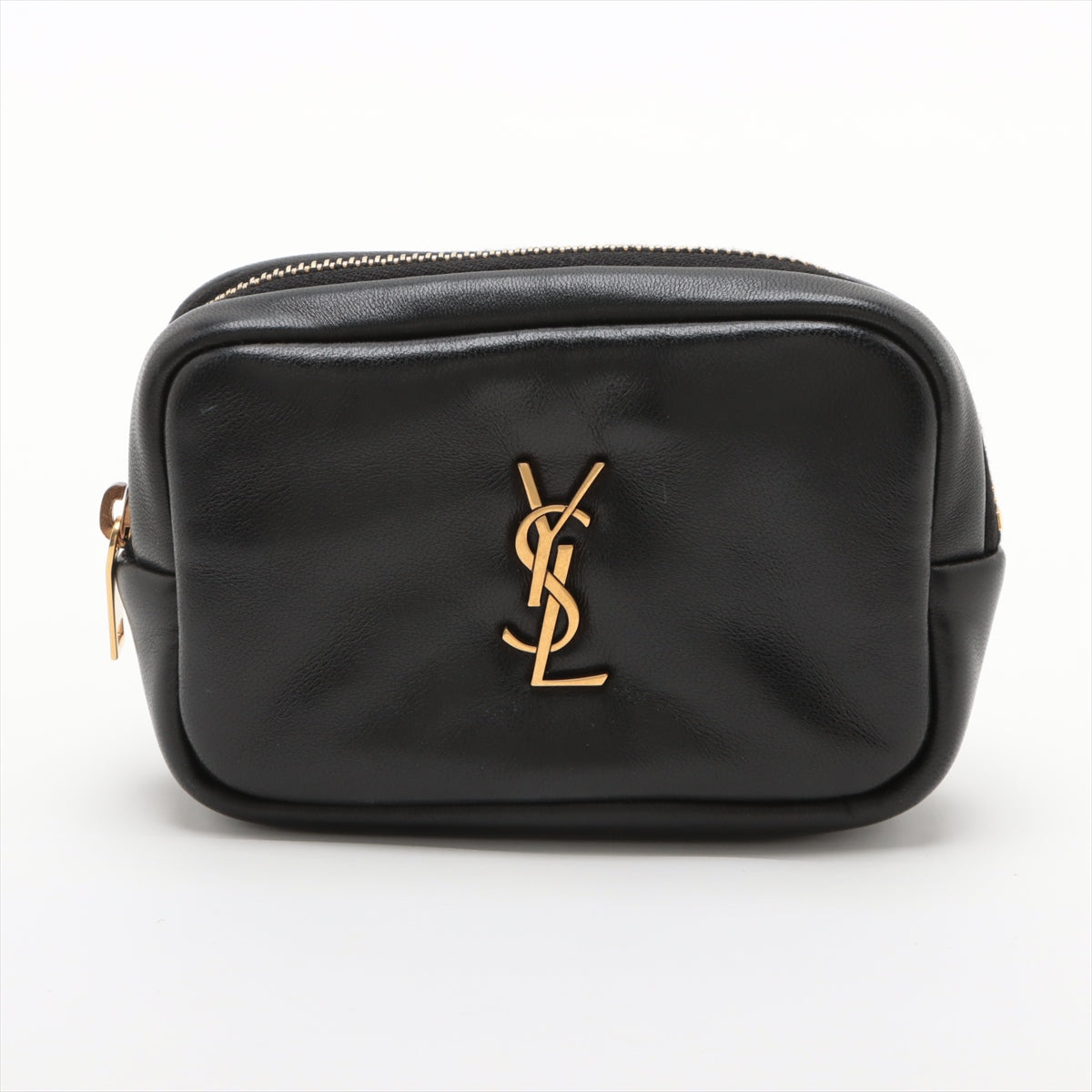 Saint Laurent Leather Pouch Black