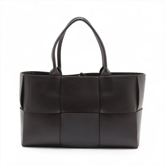 Bottega Veneta Maxi Intrecciato The Arco Tote Bag Brown