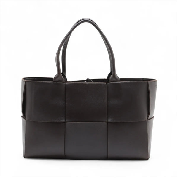 Bottega Veneta Maxi Intrecciato The Arco Tote Bag Brown