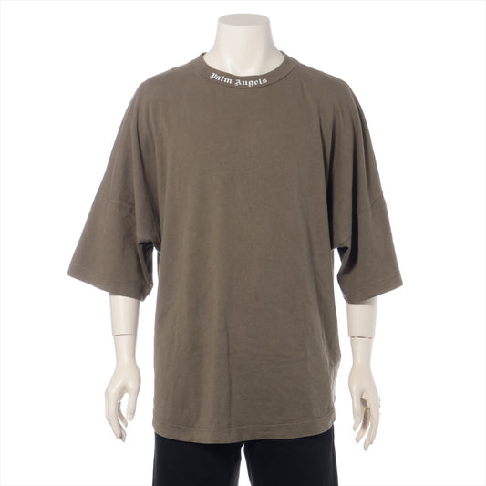 Palm Angels Cotton Oversized T-shirt Olive Green