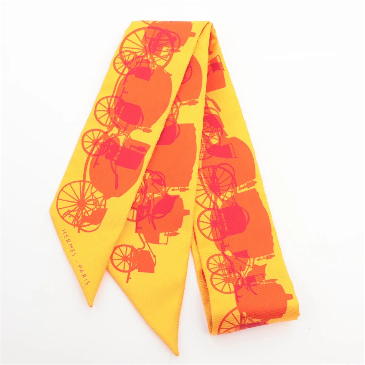 Hermes Twilly Rayons x Silk Yellow x  Orange