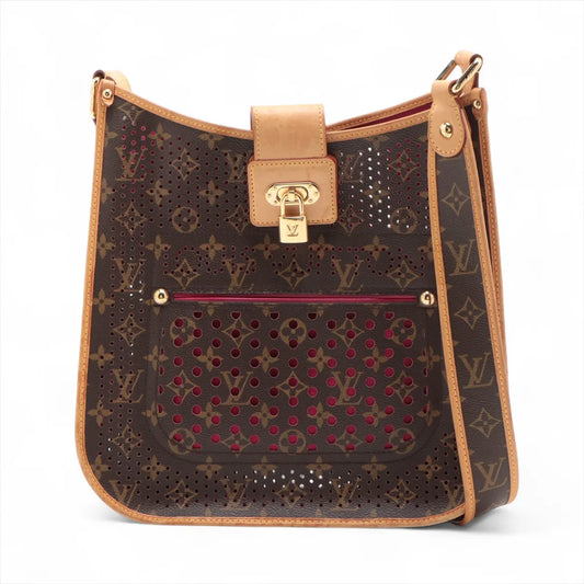 Louis Vuitton Monogram Perforated Musette Brown x Pink