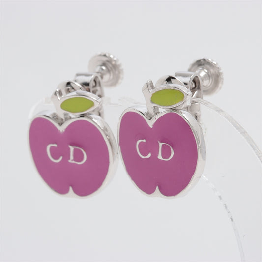 Christian Dior Pink Apple CD Logo Clip-On Earrings