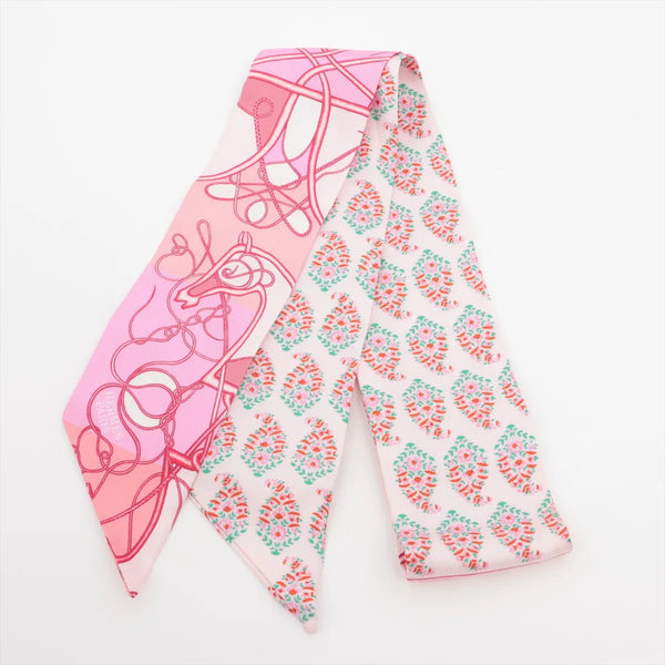 Hermes Twilly Coup de Fouet au Bloc Silk Pink