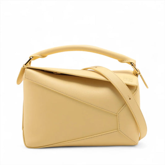 Loewe Small Puzzle Leather Two-Way Shoulder Bag Yellow